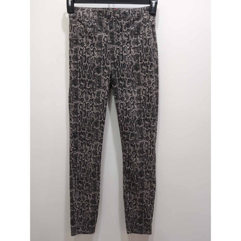 Spanx 20018R Jean-Ish Ankle Leggings Taupe Snakeskin Women's Size Small